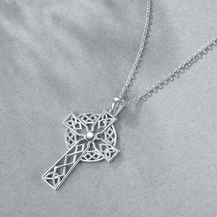 Kells Cross Silver Necklace
